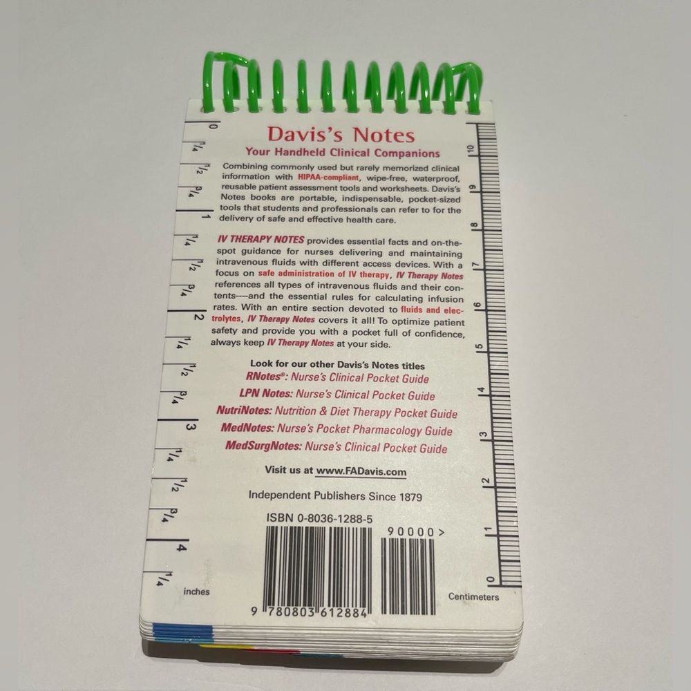 IV Therapy Notes: Nurse’s Clinical Pocket Guide - Picture 4 of 12